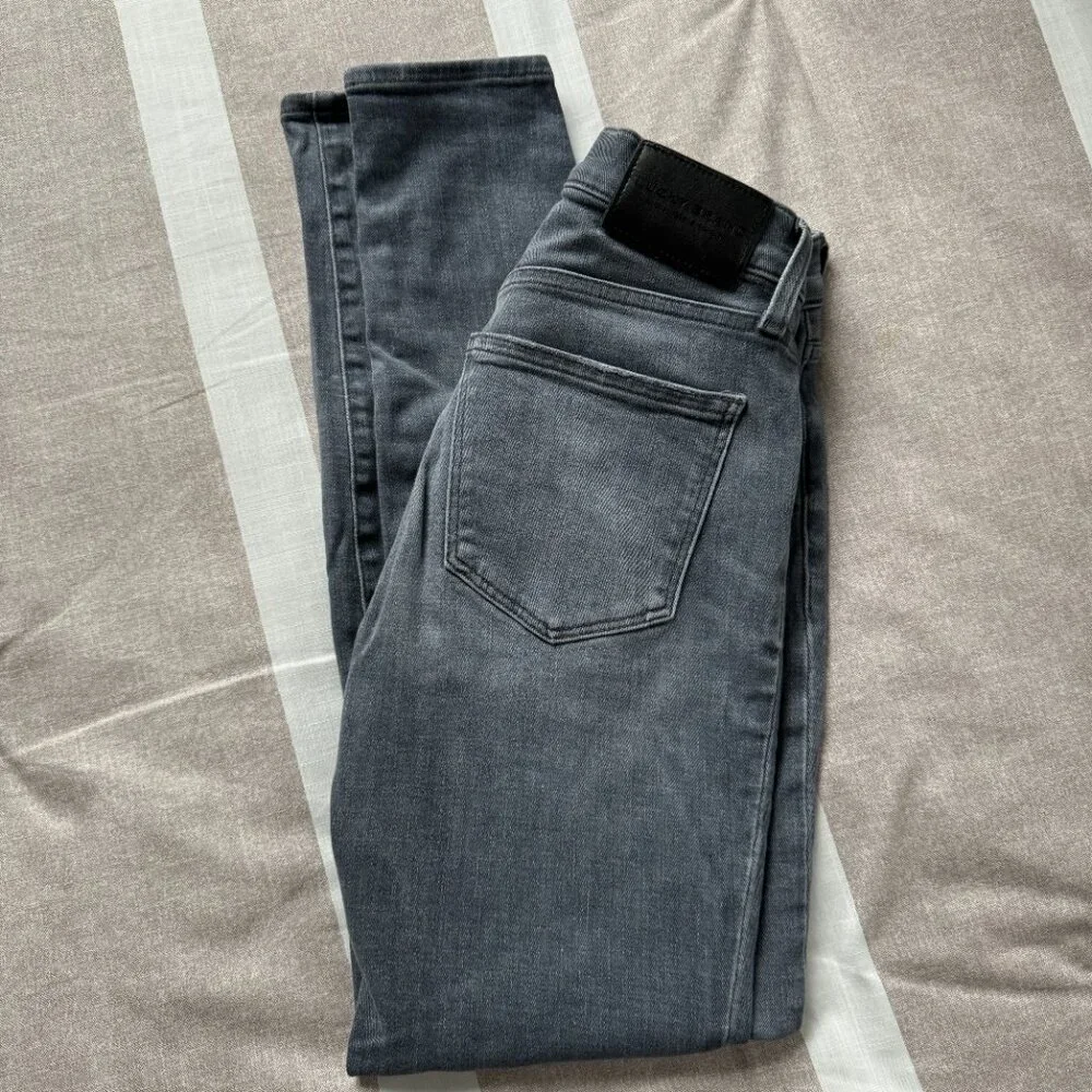 EUC Lucky Brand Mid Rise Skinny Blue Gray Jeans Sz 0 / 25R - Picture 8 of 8